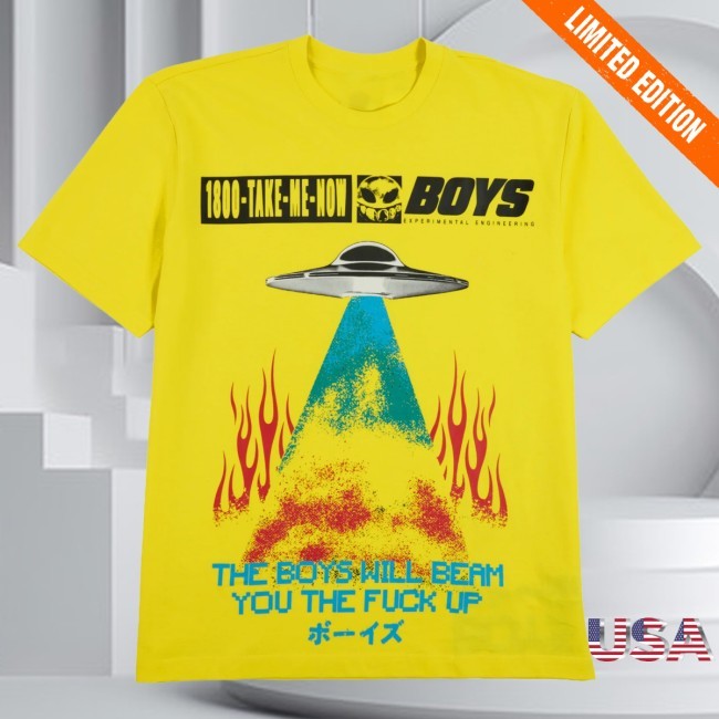 Official The Boys Merch Invasion UFO Take Me Now Oversized Shirt