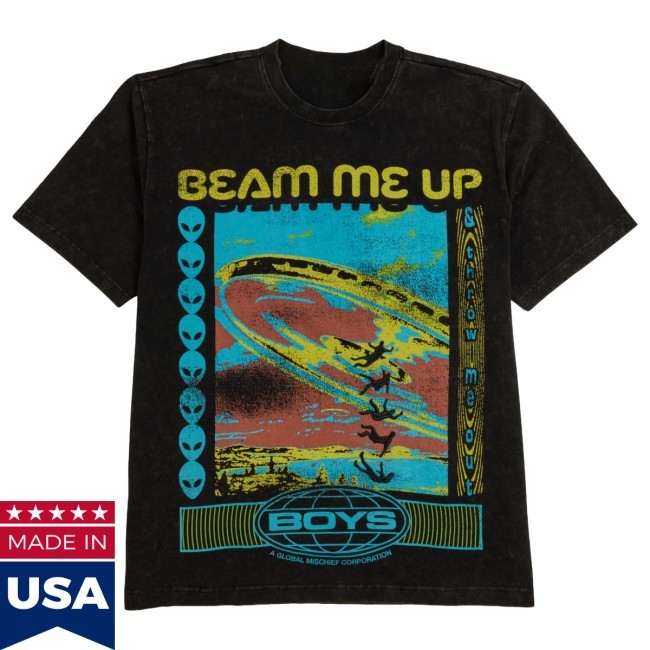 Official The Boys Merch Invasion Beam Me Up Oversized Shirt